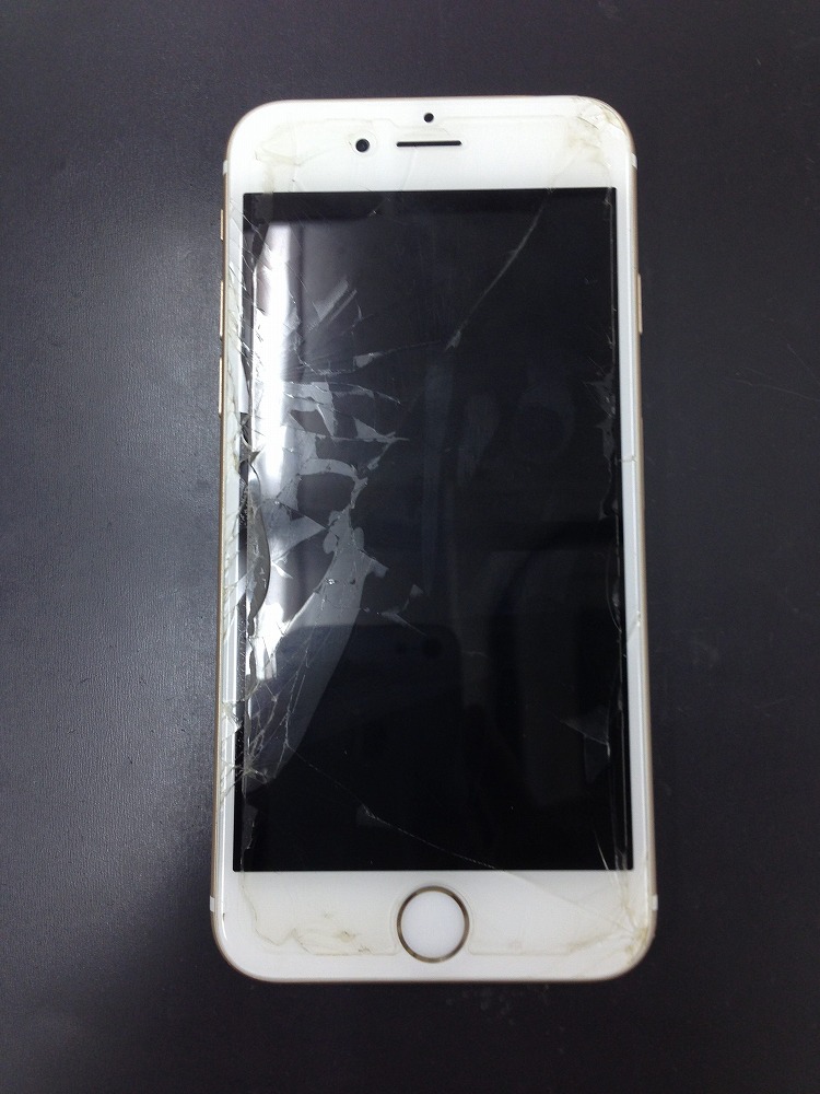 iPhone6sガラス割れ修理前