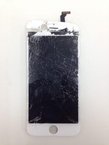 iPhone6ガラスバリバリ