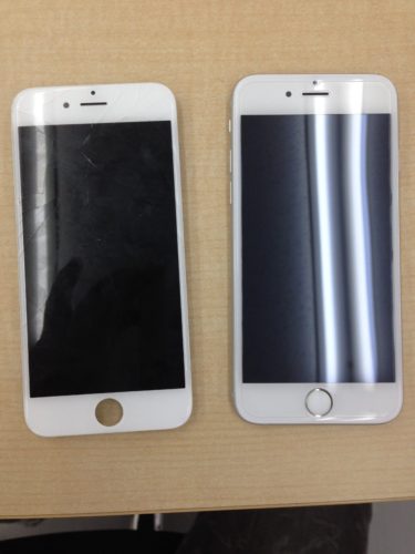 iPhone6sガラス交換ビフォーアフター