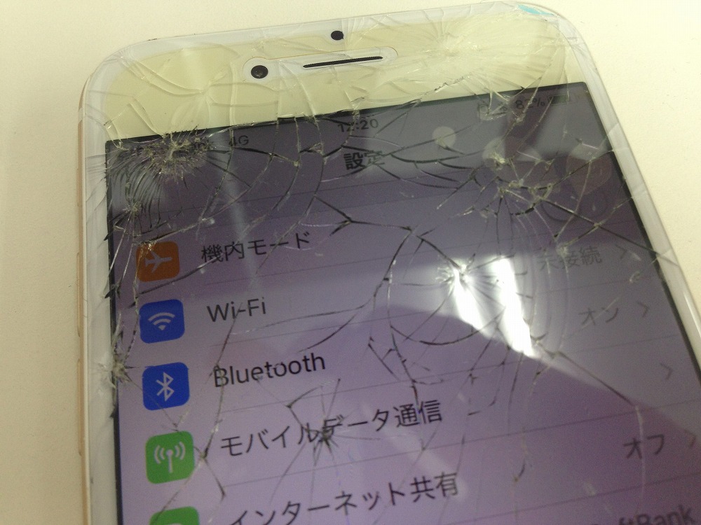 iPhone6ガラス割れ