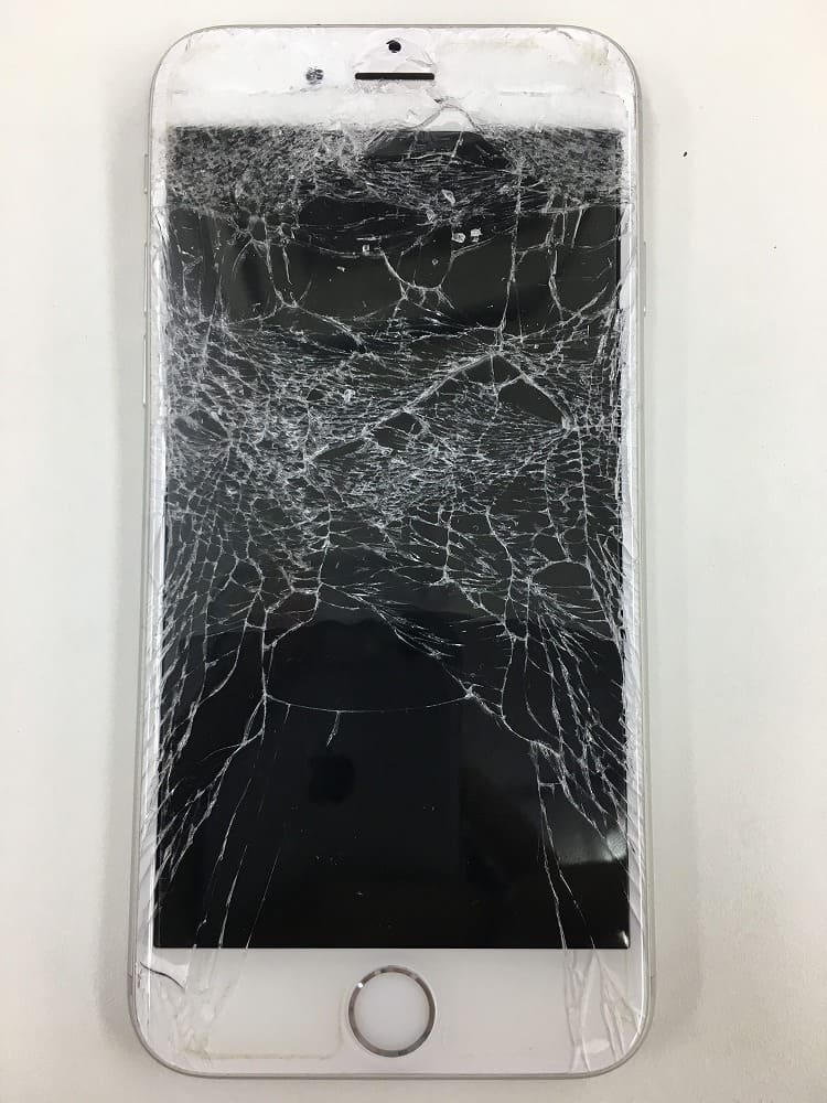 iPhone6sガラスバリバリ