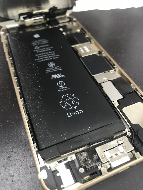 iPhone6Plusバッテリー膨張修理
