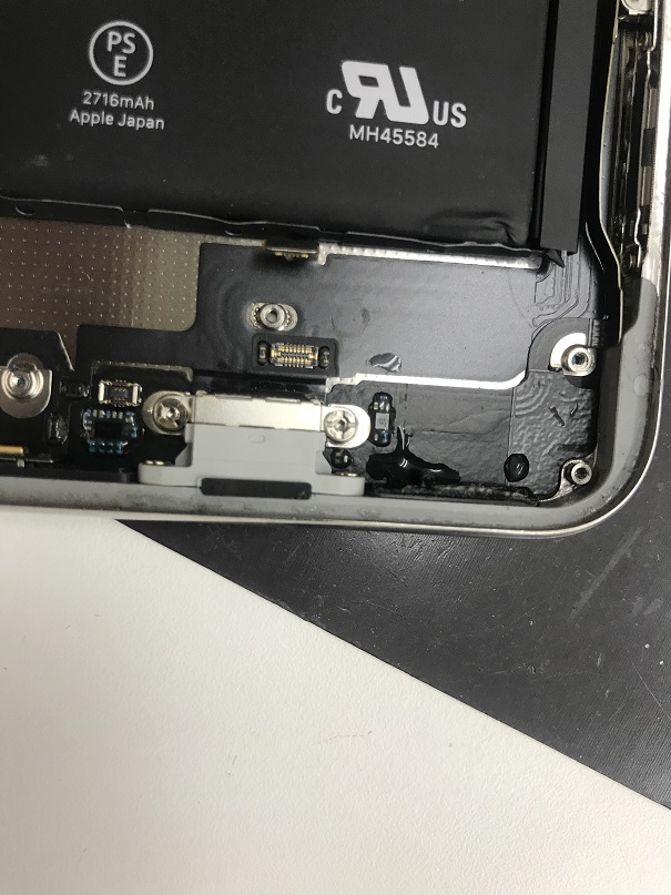iPhoneX水没復旧画面交換修理