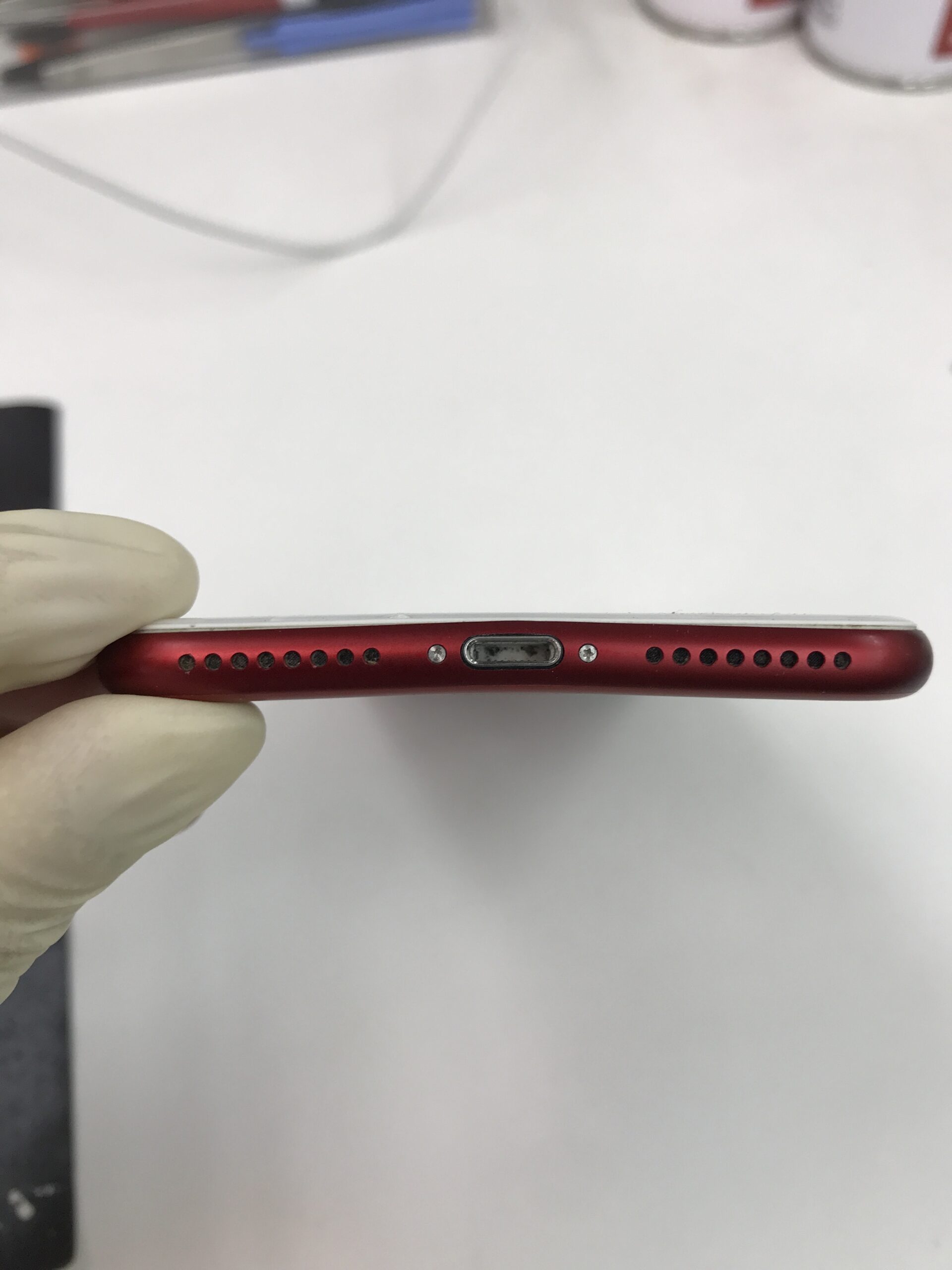 iPhone 7Plusガラス割れ修理フレーム歪み矯正