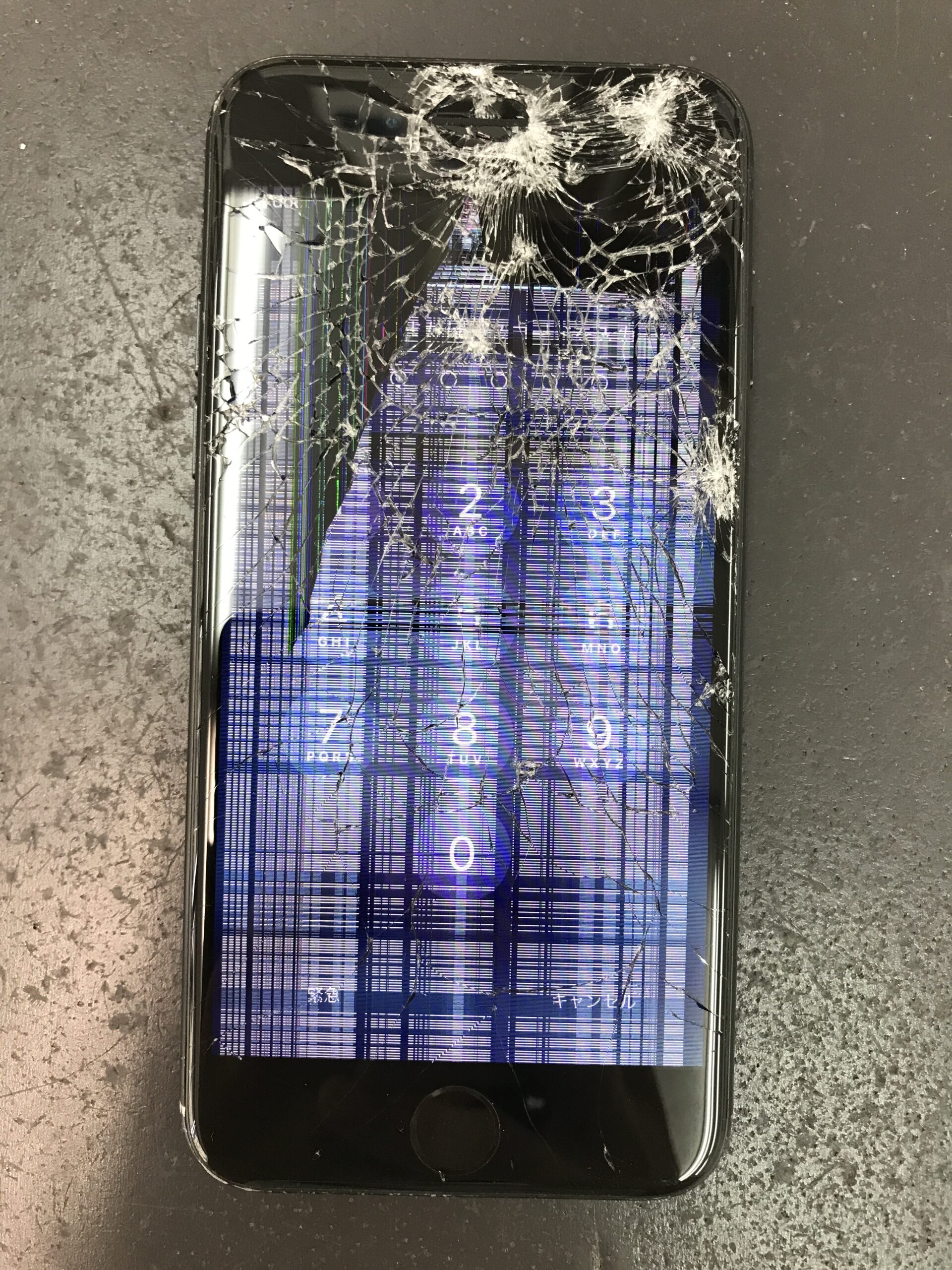 iPhone7　表示不良　操作不良　修理前